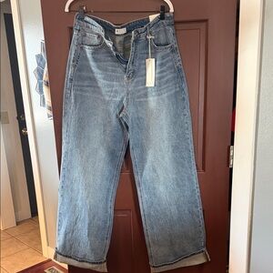 Blue Artemis Barrel Denim Wide-Leg Jeans